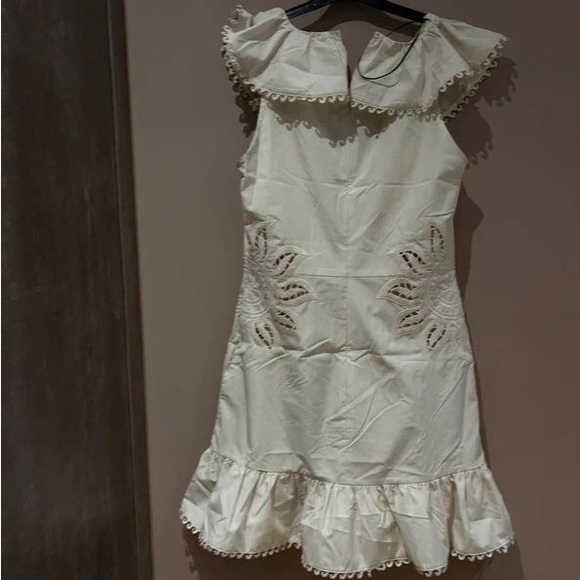H&M Cream Ruffle Mini Dress - Picture 2 of 3